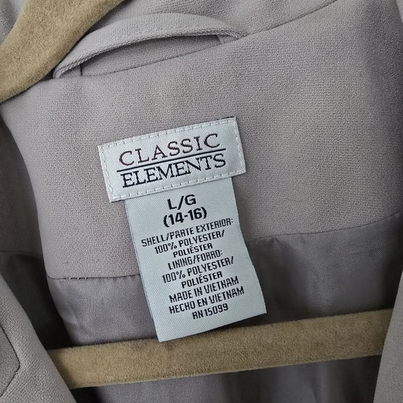 Classic Elements Women's Coat Size Large Beige Soft Jacket - Picture 2 of 13